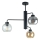 Luster na štapu FLEX 3xE27/60W/230V crna/zadimljena crna/zadimljena bež/prozirna