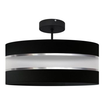Luster na štapu HELEN 3xE27/15W/230V crna/sjajni hrom