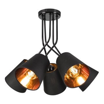 Luster na štapu IRMA 5xE27/60W/230V crna