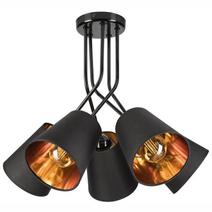 Luster na štapu IRMA 5xE27/60W/230V crna
