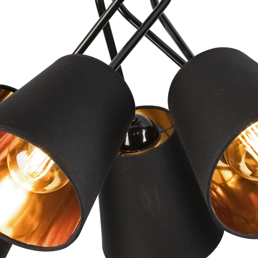 Luster na štapu IRMA 5xE27/60W/230V crna