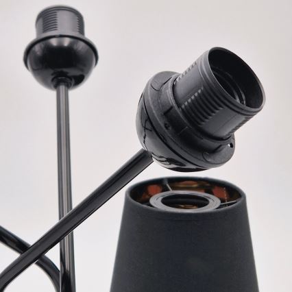 Luster na štapu IRMA 5xE27/60W/230V crna