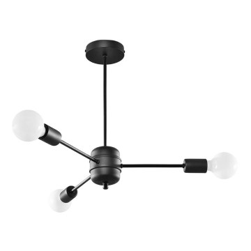 Luster na štapu LANGO 3xE27/60W/230V crni