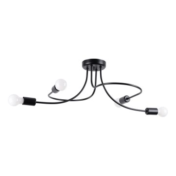 Luster na štapu LEVAR 4xE27/15W/230V crni