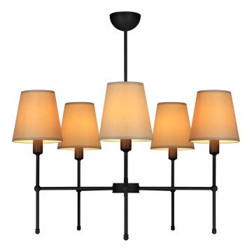 Luster na štapu MADELA 5xE14/40W/230V bež/crna