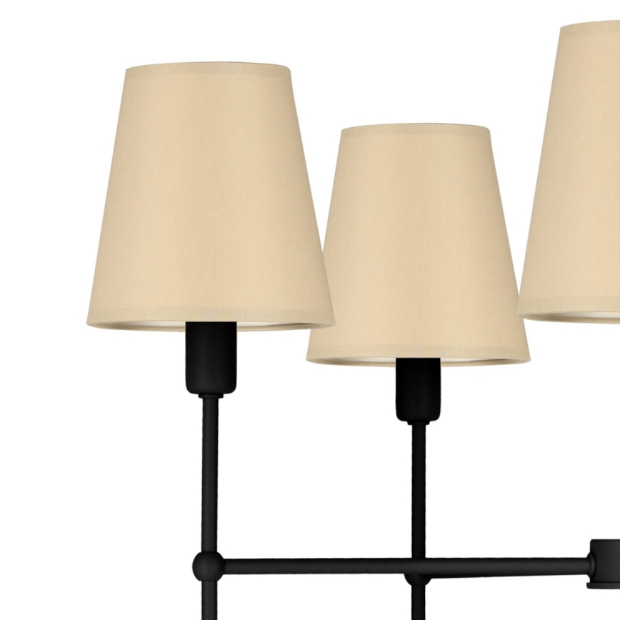Luster na štapu MADELA 5xE14/40W/230V bež/crna
