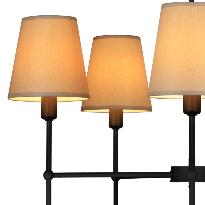 Luster na štapu MADELA 5xE14/40W/230V bež/crna