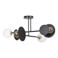 Luster na štapu MINERVA 2xE27/15W + 2xE14/10W/230V crna