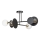 Luster na štapu MINERVA 2xE27/15W + 2xE14/10W/230V crna