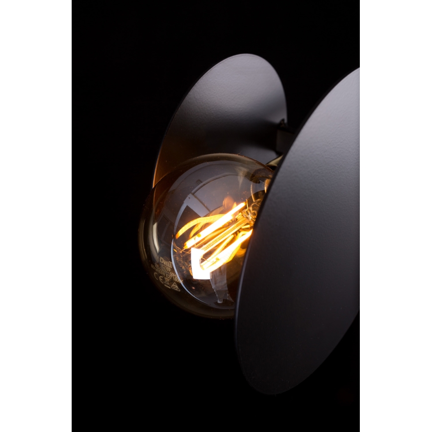 Luster na štapu MINERVA 2xE27/15W + 2xE14/10W/230V crna