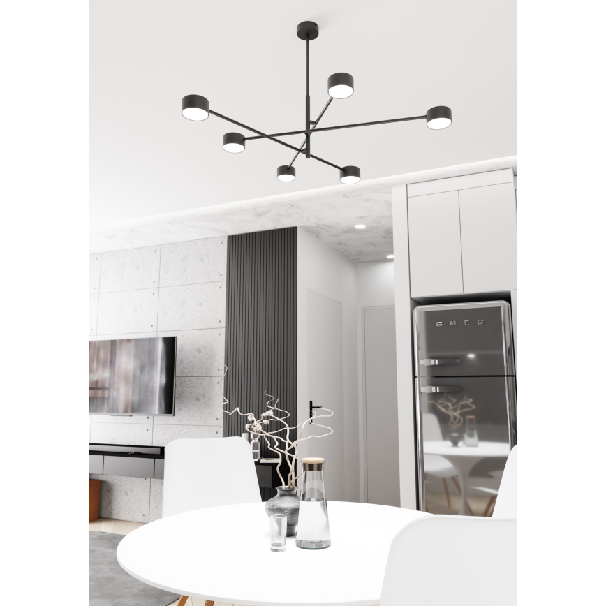 Luster na štapu NATSU, 6xGX53/12W/230V, crne boje