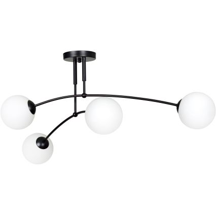 Luster na štapu PREGOS 4xE14/10W/230V crni