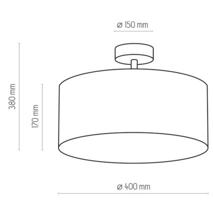 Luster na štapu RONDO 4xE27/15W/230V prečnik 40 cm bež