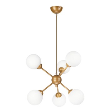 Luster na štapu RUBBY BALL 6xG9/5W/230V zlatni