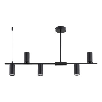 Luster na štapu URANOS 5xGU10/10W/230V crna