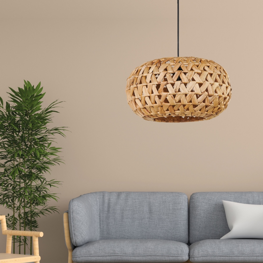 Luster na užetu HOSHI 1xE27/20W/230V Ø 38 cm konoplja