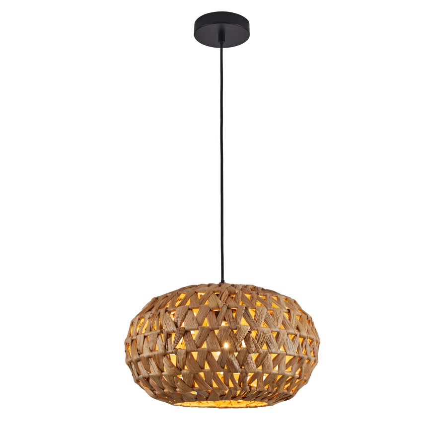 Luster na užetu HOSHI 1xE27/20W/230V Ø 38 cm konoplja