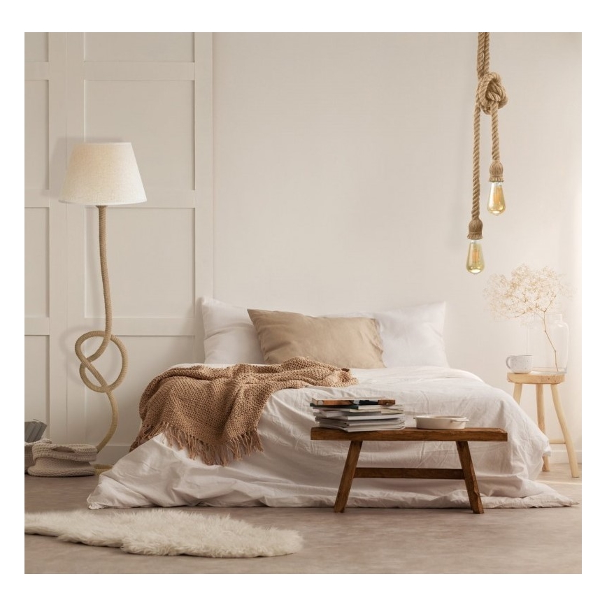 Luster na užetu ROPE 2xE27/12W/230V