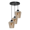 Luster sa sajlom SANTIAGO 3xE27/60W/230V braon