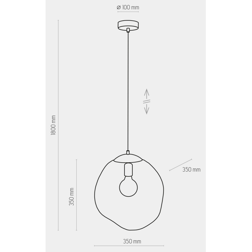 Luster SOL na sajli 1xE27/60W/230V crna