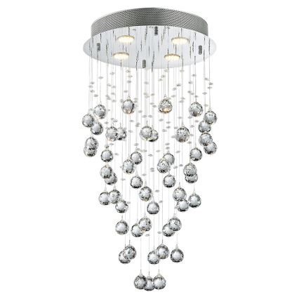 LUXERA 62411 - Kristalni plafonski luster NORR 4xGU10/50W/230V