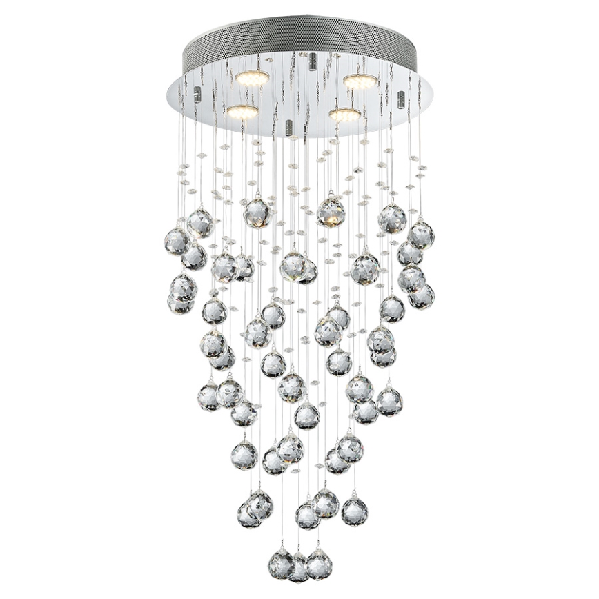 LUXERA 62411 - Kristalni plafonski luster NORR 4xGU10/50W/230V