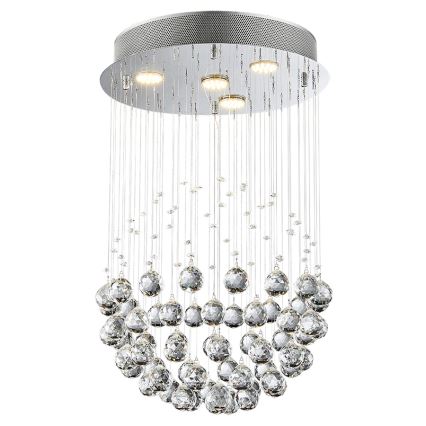 LUXERA 62413 - Kristalni stropni luster XAVER 4xGU10/50W/230V