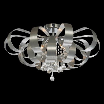 LUXERA 64410 - Kristalni plafonski luster RIBBON CRYSTAL 6xG9/33W/230V