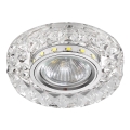 LUXERA 71074 - LED ugradna svetiljka CRYSTALS 1xGU10/50W/230V + LED/3W traka