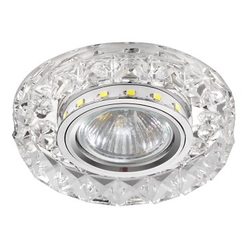 LUXERA 71074 - LED ugradna svetiljka CRYSTALS 1xGU10/50W/230V + LED/3W traka