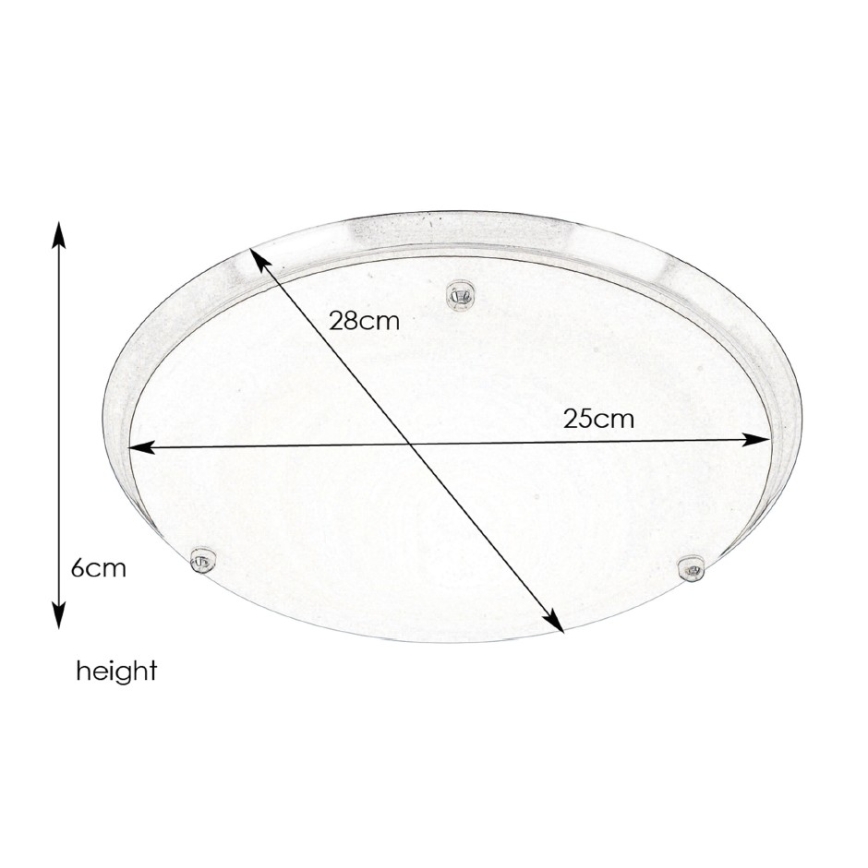 Markslöjd 102527 - Plafonsko svetlo za kupatilo ARE 1xE27/60W/230V IP44 mat hrom