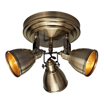 Markslöjd 104050 - Stropna spot svetiljka FJÄLLBACKA 3xE14/40W/230V mesing