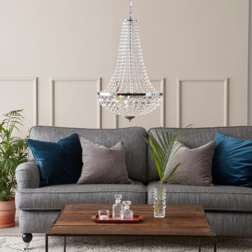 Markslöjd 104890 - Kristalni luster sa lancem GRÄNSÖ 2xE14/40W/230V