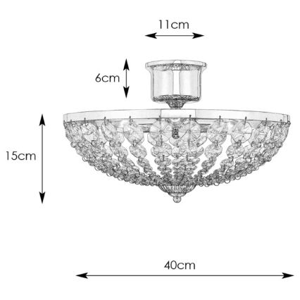 Markslöjd 105316 - Plafonsko svetlo GRÄNSÖ 3xE14/40W/230V