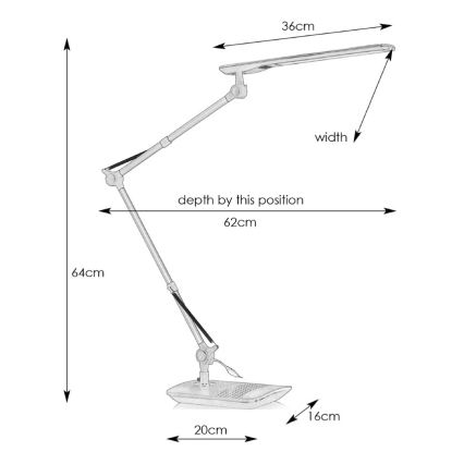 Markslöjd 105683 - LED stona lampa STUDY LED/5W/230V