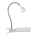 Markslöjd 106091 - LED stona lampa sa stezaljkom TULIP LED/3W/230V bela