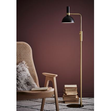 Markslöjd 106972 - prigušiva stojeća lampa LARRY 1xE27/60W/230V crna/zlatna