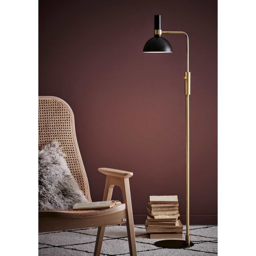 Markslöjd 106972 - prigušiva stojeća lampa LARRY 1xE27/60W/230V crna/zlatna