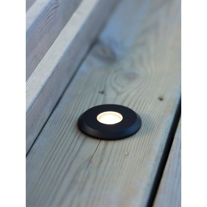Markslöjd 107284 - LED spoljašnje ugradno svetlo GARDEN24 LED/0,8W/24V IP44 crno