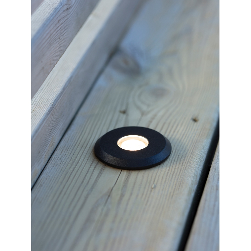 Markslöjd 107284 - LED spoljašnje ugradno svetlo GARDEN24 LED/0,8W/24V IP44 crno