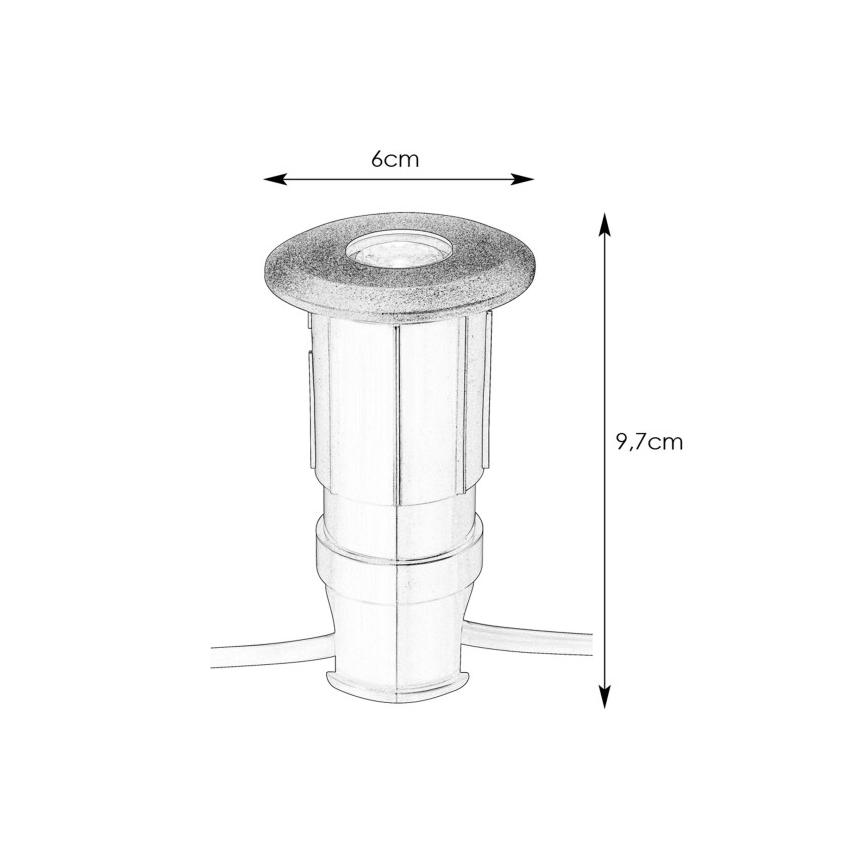 Markslöjd 107284 - LED spoljašnje ugradno svetlo GARDEN24 LED/0,8W/24V IP44 crno