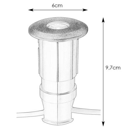 Markslöjd 107285 - GARDEN24 spoljašnja ugradna LED svetiljka LED/3W/24V IP44 crna