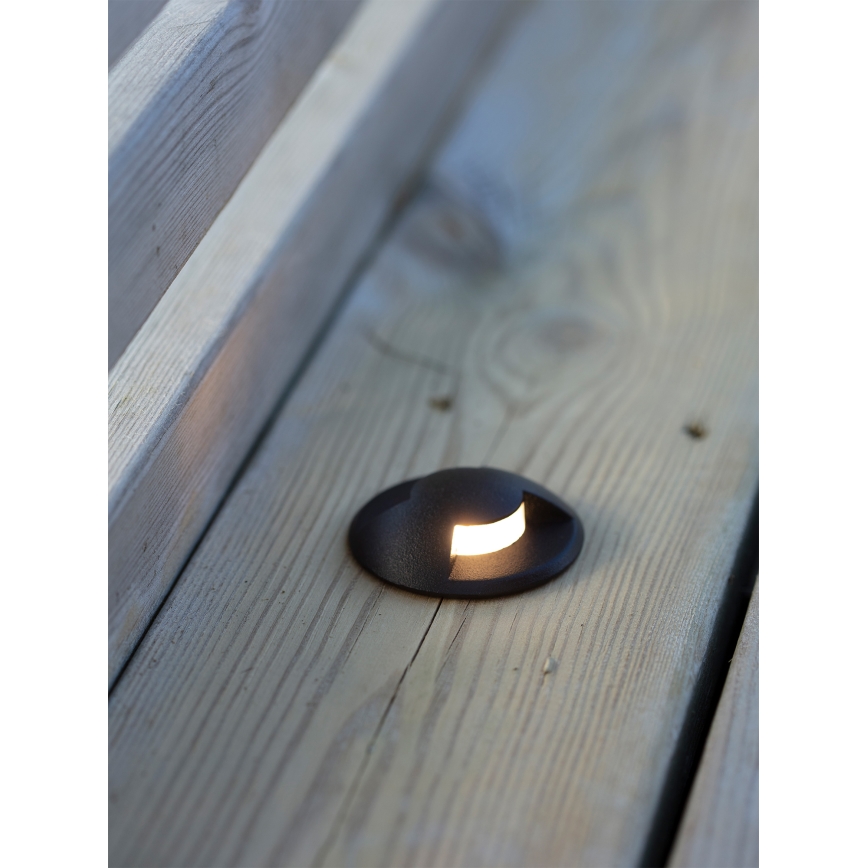 Markslöjd 107289 - LED spoljna ugradna svetiljka GARDEN24 LED/0,8W/24V IP44 crna