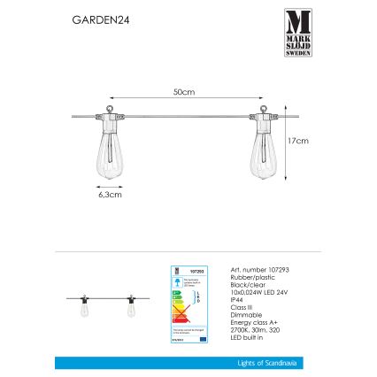 Markslöjd 107293 - LED spoljašnji dekorativni lanac GIRLANDA GARDEN 10xLED 5,5m IP44