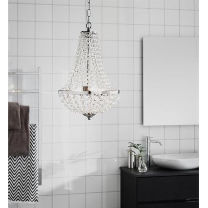 Markslöjd 107550 - Kristalni luster za kupatilo na lancu GRÄNSÖ 2xG9/20W/230V IP44