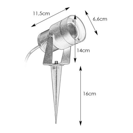 Markslöjd 107713 - Spoljašnja LED lampa GARDEN24 LED/3W/24V IP44, mat hrom