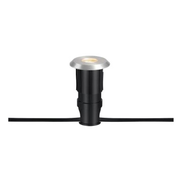 Markslöjd 107717 - LED spoljašnje ugradno svetlo GARDEN24 LED/3W/24V IP44 crna/mat hrom