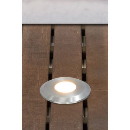 Markslöjd 107717 - LED spoljašnje ugradno svetlo GARDEN24 LED/3W/24V IP44 crna/mat hrom