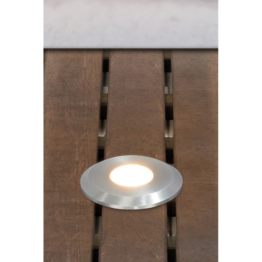 Markslöjd 107717 - LED spoljašnje ugradno svetlo GARDEN24 LED/3W/24V IP44 crna/mat hrom