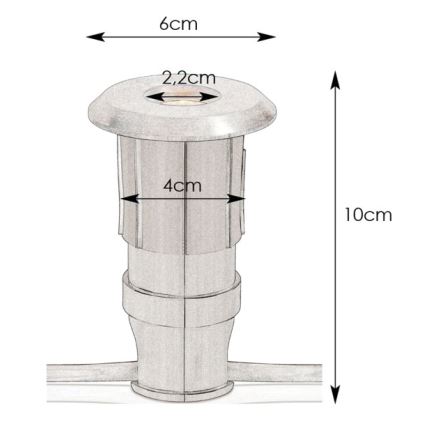 Markslöjd 107717 - LED spoljašnje ugradno svetlo GARDEN24 LED/3W/24V IP44 crna/mat hrom